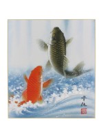 Shikishi with koi carp