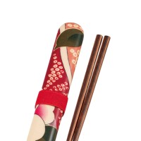 Hashi Portable Chopsticks with Kimono-Lined Case
