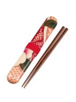 Hashi Portable Chopsticks with Kimono-Lined Case