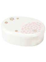 Bento box oval, pearlescent, floral design