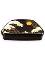 Bento onigiri Wave and Moon lacquered