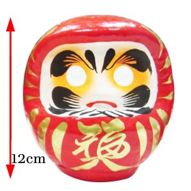 Daruma Hand-painted red Japanese 12 cm Daruma Hand-painted red Japanese 12 cm