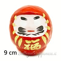 Daruma Hand-painted Japanese Red 9 cm