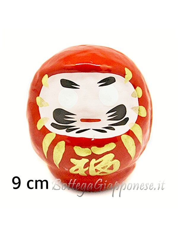 Daruma Hand-painted Japanese Red 9 cm