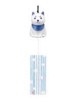 Fuurin Shiba Inu blue and white wind chime