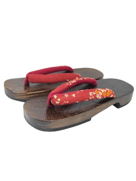Geta Elegant sakura design thong sandals (size L) Kyoto