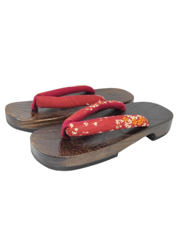 Geta Elegant sakura design thong sandals (size L) Kyoto