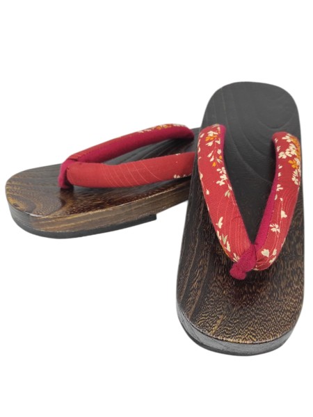 Geta Elegant sakura design thong sandals (size L) Kyoto