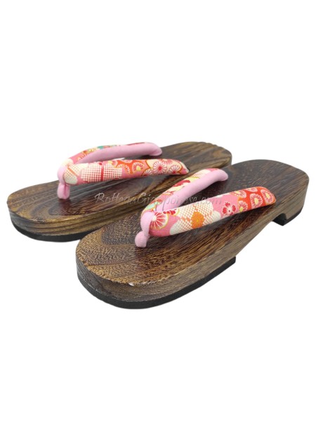 Geta Floral pink thong sandals (size L) Namba
