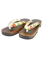 Geta Japanese wooden flip-flop sandals (size L) Yume