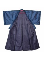 Men's Kimono Classic Design blue Silk