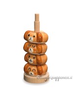 Hashioki puppy face chopstick rest set (4 pieces)