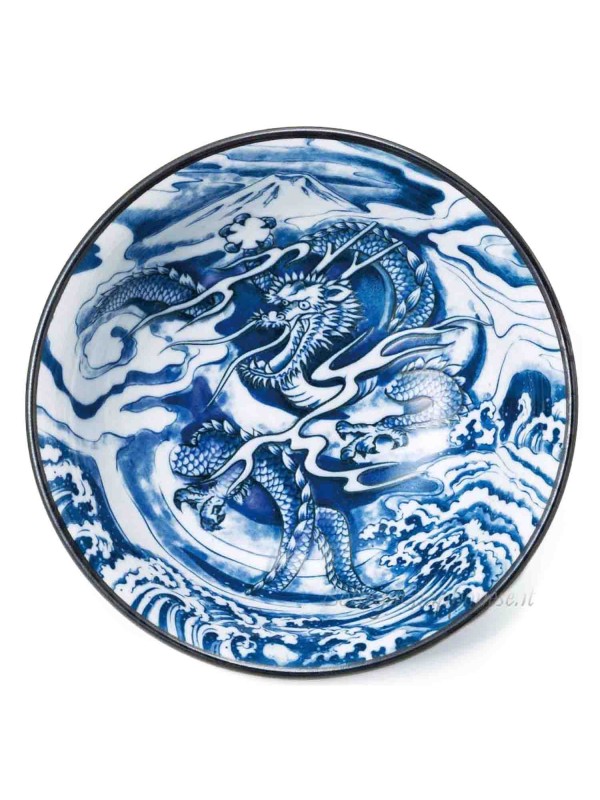 Bowl ramen noodle blue dragon (20,5x8cm)
