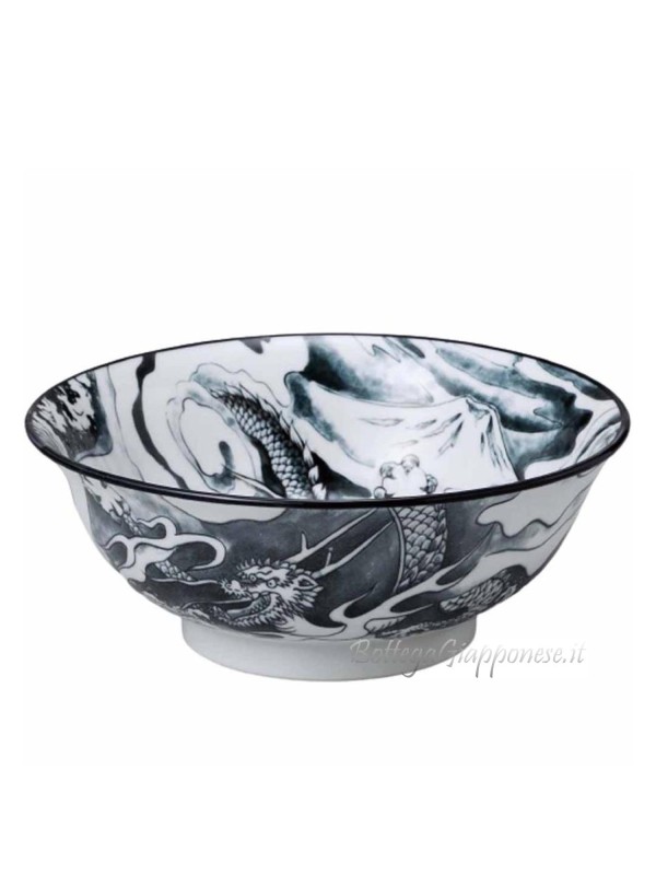 Bowl ramen noodle black dragon (20,5x8cm)