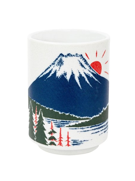 Cup | Glass with embossed Mount Fuji designs