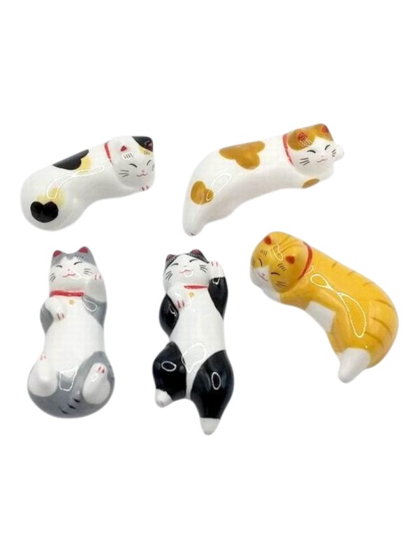 Hashioki Set of 5 Cat Chopstick Rests