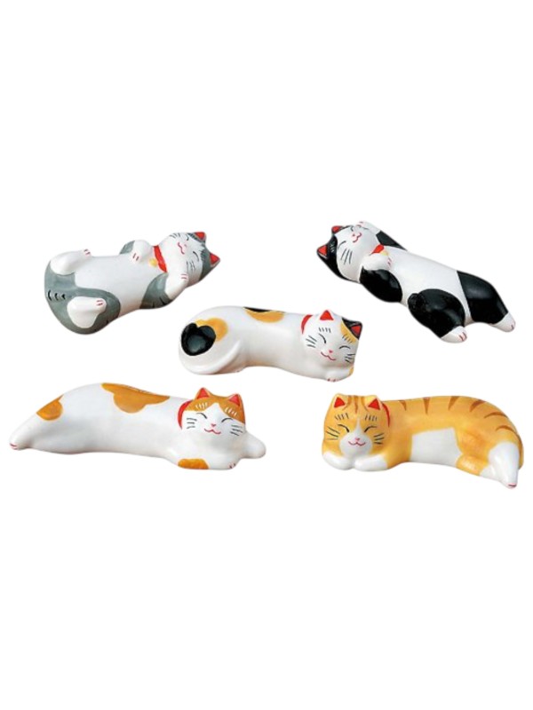 Hashioki Set of 5 Cat Chopstick Rests