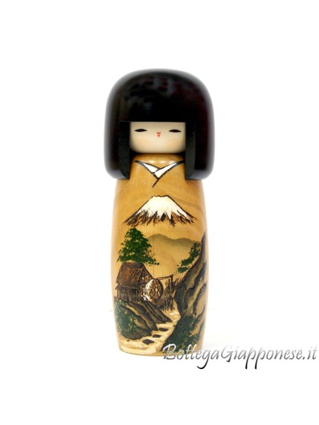 Kokeshi Sansui Japanese landscape Kokeshi Sansui Japanese landscape
