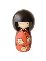 Kokeshi Kojitsu red plum blossom