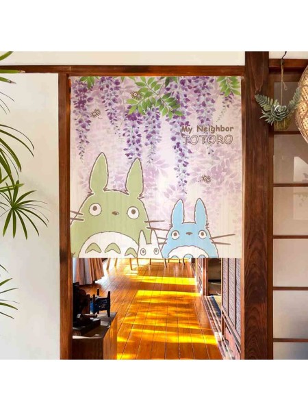 Noren Curtain Totoro Wisteria in Bloom