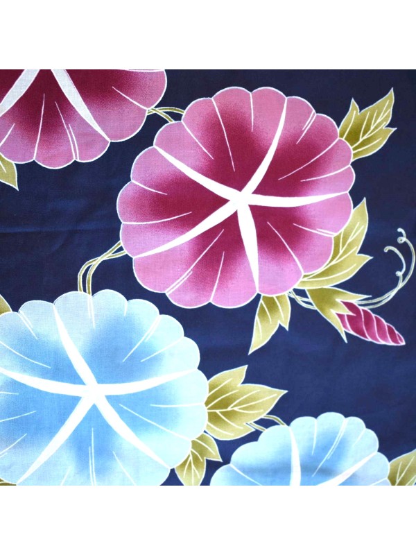 Yukata Traditional Japanese Dress Floral Pattern Asagao